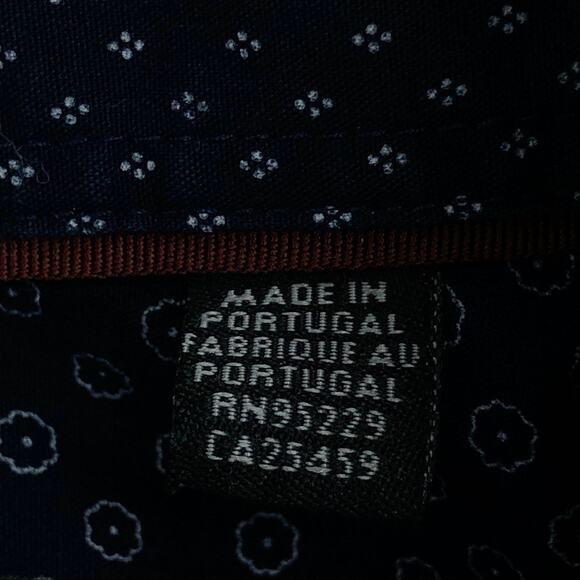 Ted Baker Shirt Mens M Navy Geometric Short Sleeve Button Up Cotton Stretch - Picture 12 of 15